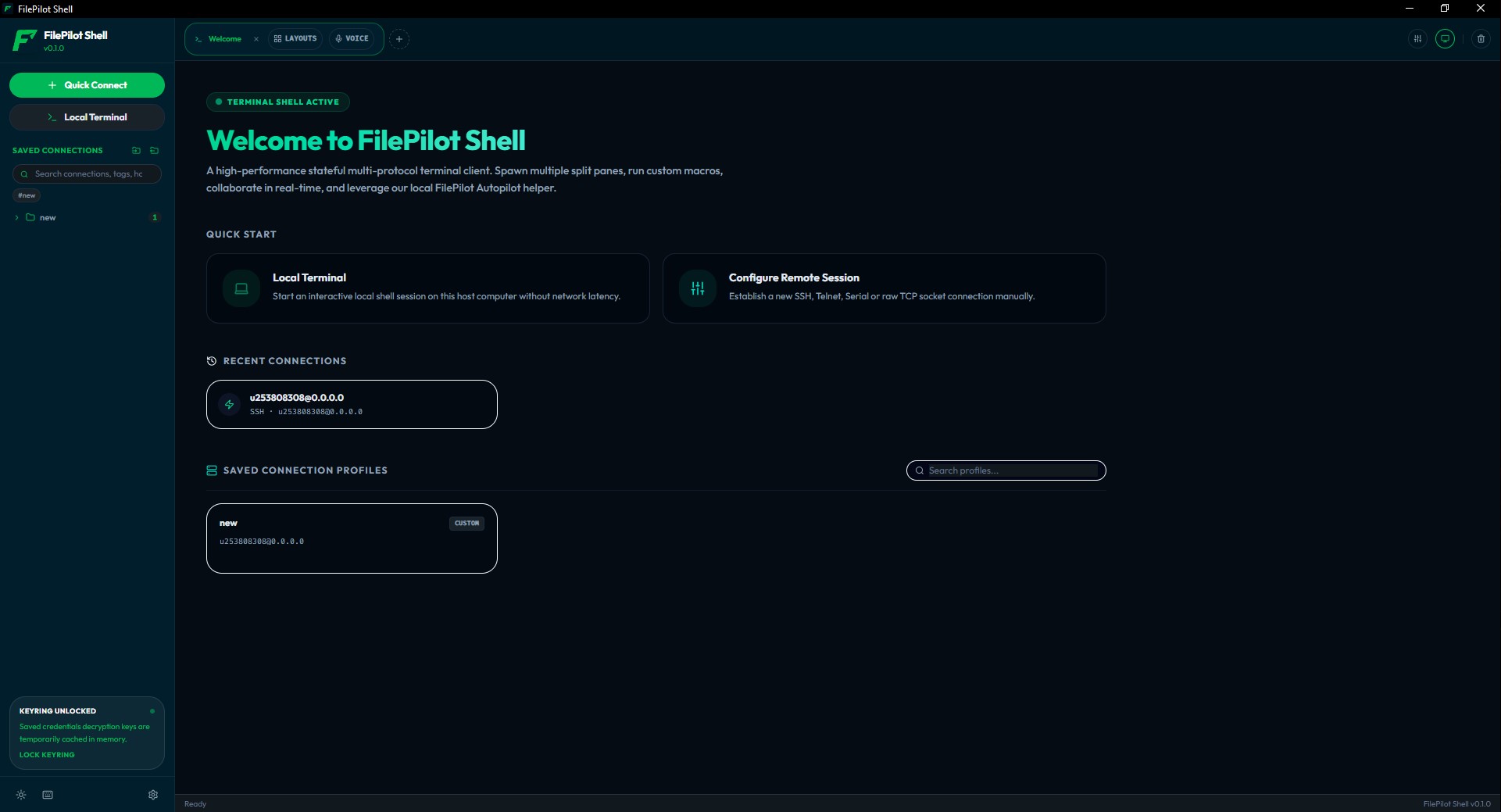 FilePilot Shell Workspace Interface